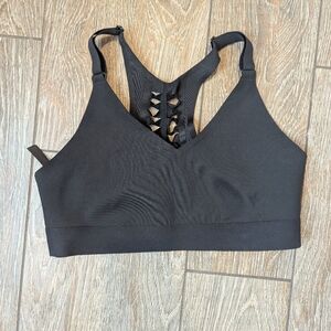 Victoria's Secret VXS Black Sports Bra with Cut Out Detail Medium Light Padding